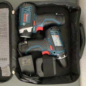 Bosch 12 V Cordless Brushed 2 Tool Compact Drill and Impact Driver Kit
